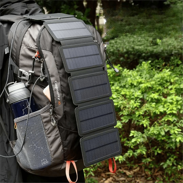 Chargeur Solaire Randonnée Pliable avec Cinq Cellules - Éclairage Photon de qualité avec frais de port offerts