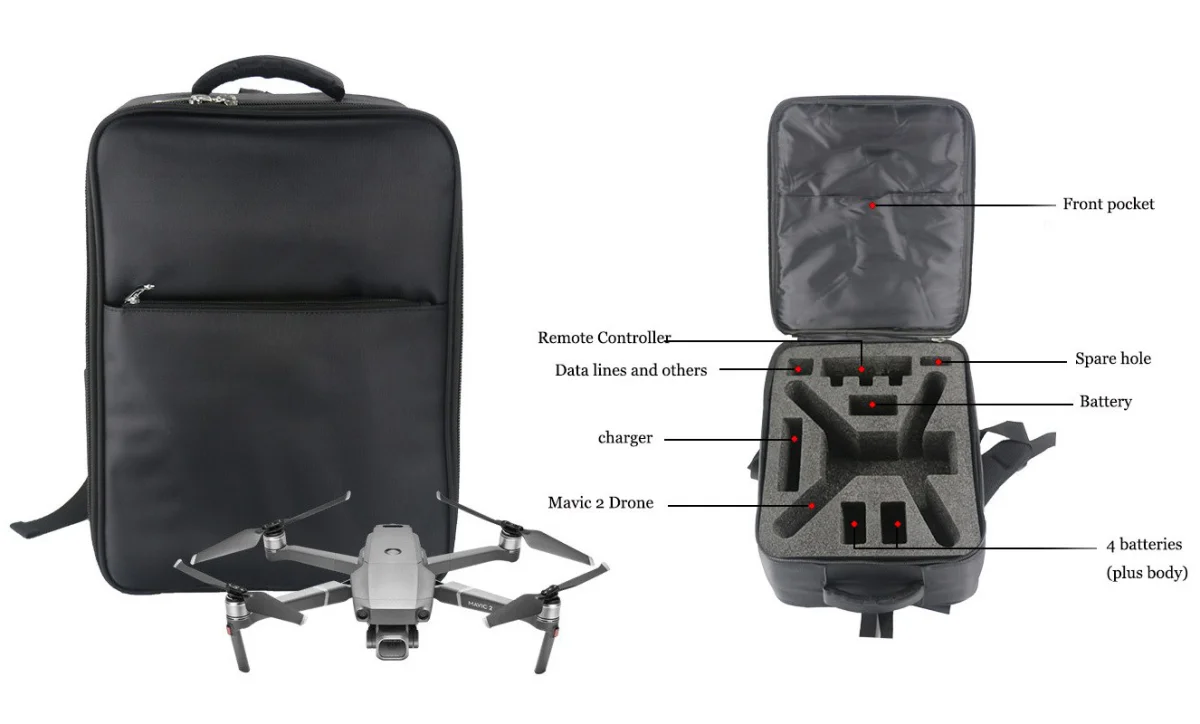 Sac Dos Transport Waterproof Nylon DJI Mavic Pro Zoom Offre limitée temps