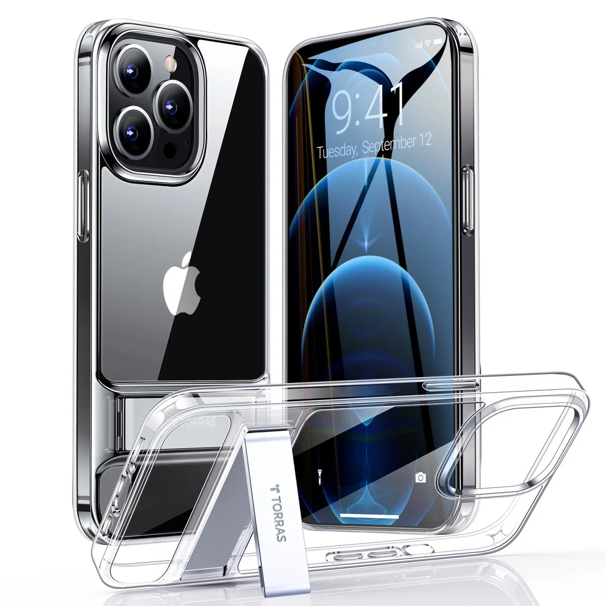 Coque de protection pour Iphone 13 Pro – Torras MoonClimber (UPPRO Clear Case) Series - Organisation de la maison avec des solutions de rangement Tork Couvre-Siège, Blanc