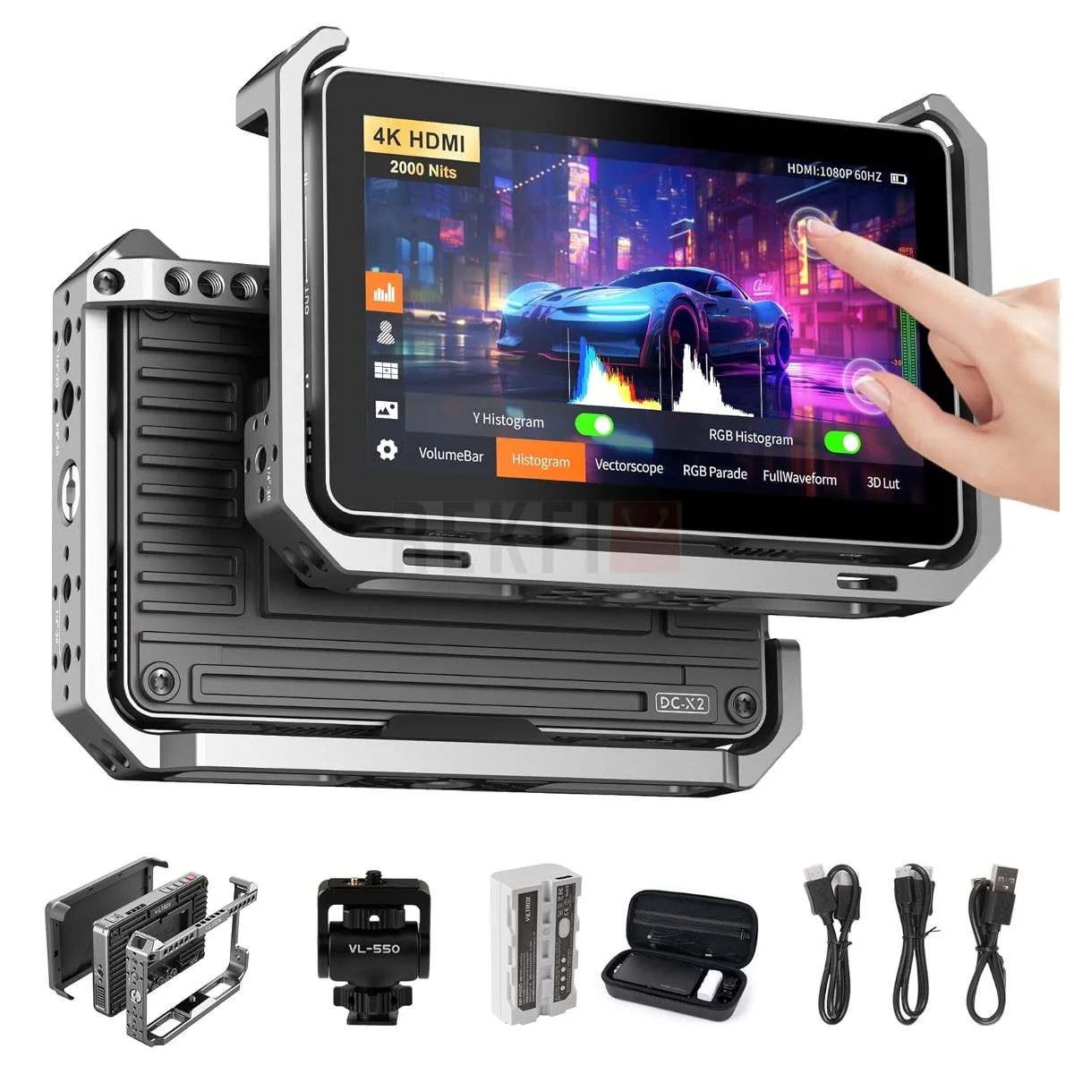 Viltrox DC-X2 – Moniteur Vidéo de Terrain 6″ Tactile Full HD 2000 nits 4K HDMI avec Cage, Batterie et Pare-Soleil pour Caméras Sony, Canon, Nikon, Fuji, Blackmagic - Saldi Straordinari – Offerte Speciali Disponibili Adesso Amazon.com: VILTROX DC-X2 6 Inch Touchscreen Camera Field