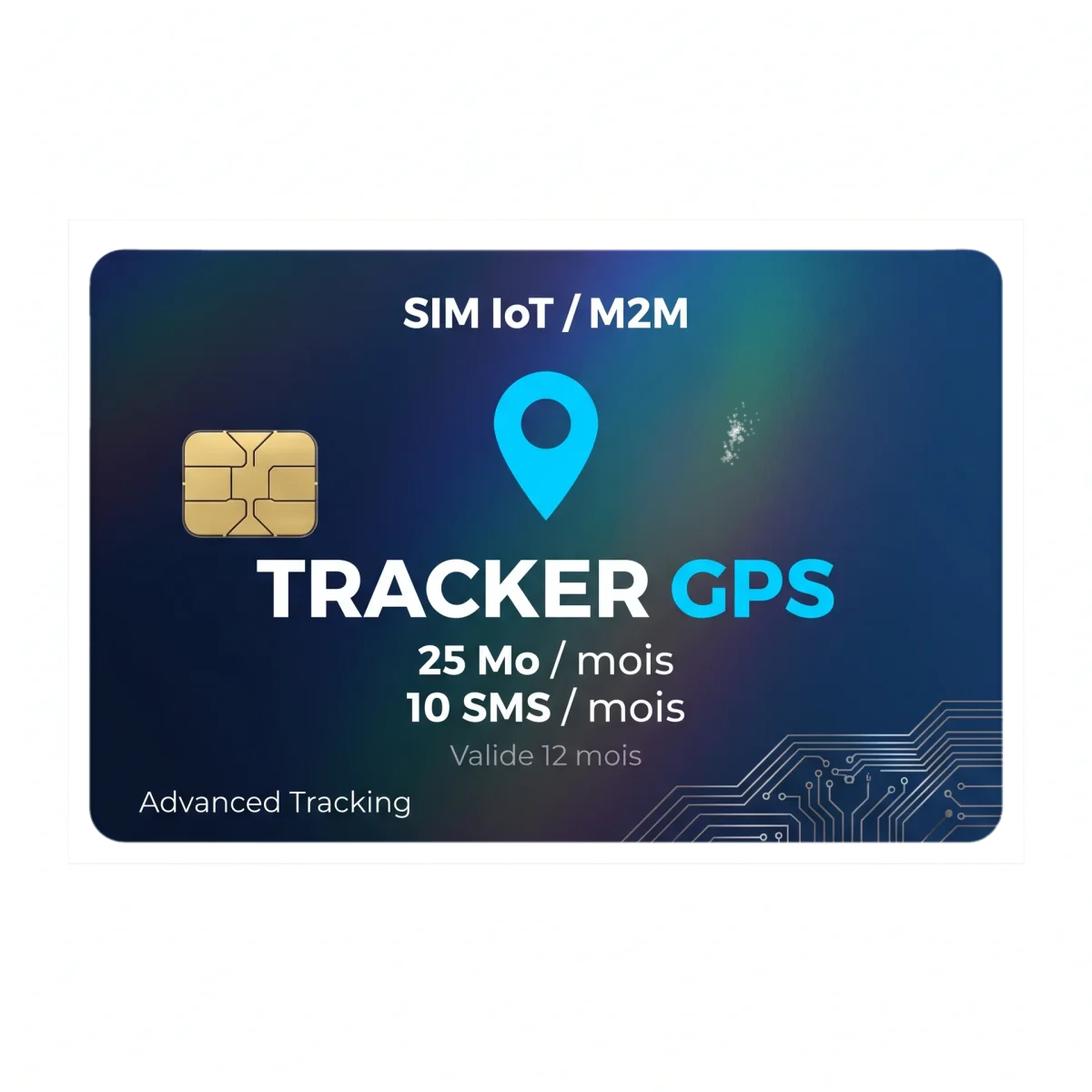 SIM IoT M2 SMS mois Valide mois Advanced Accessoires Outdoor Liberté Mouvement