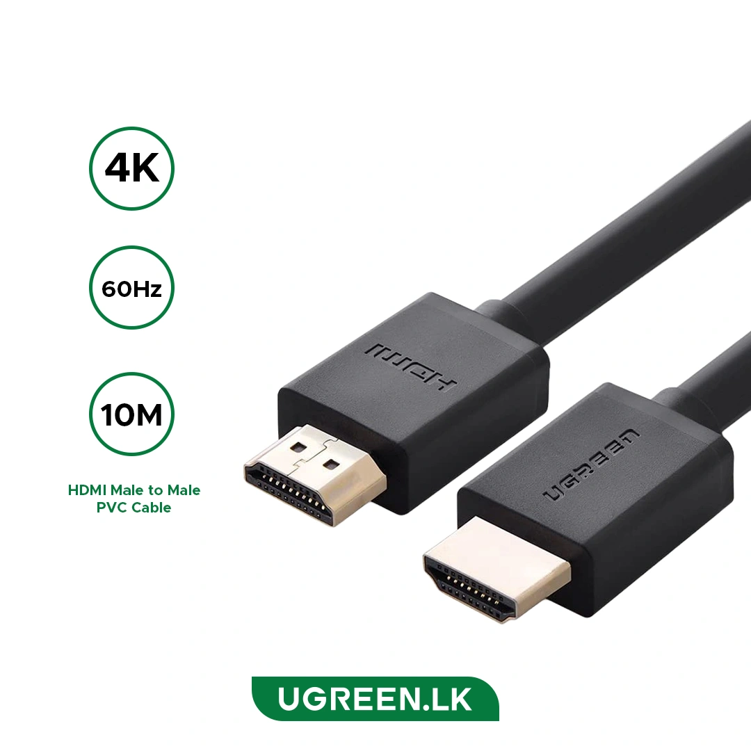 Câble HDMI mâle à mâle 10 mètre 4K@60Hz – HD104 – 10110 – UGREEN - Organisation de la maison avec des solutions de rangement Câble Ugreen HDMI Male vers Male - 10 mètres (10110) - Distri Computer