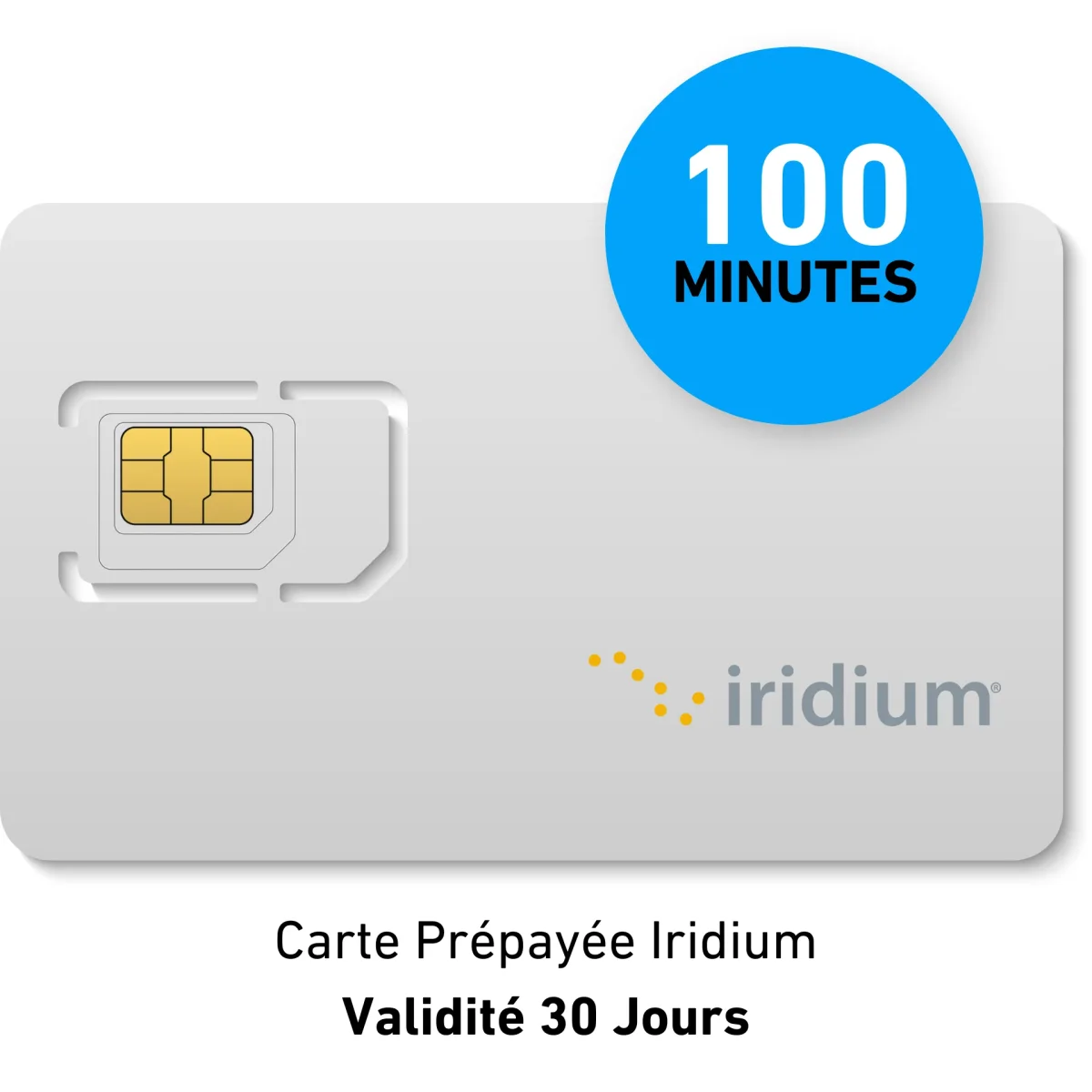 Carte Prépayée IRIDIUM - 100 min - 30 jours - Accessoires Outdoor pour GrosBill Plus de Liberté de Mouvement