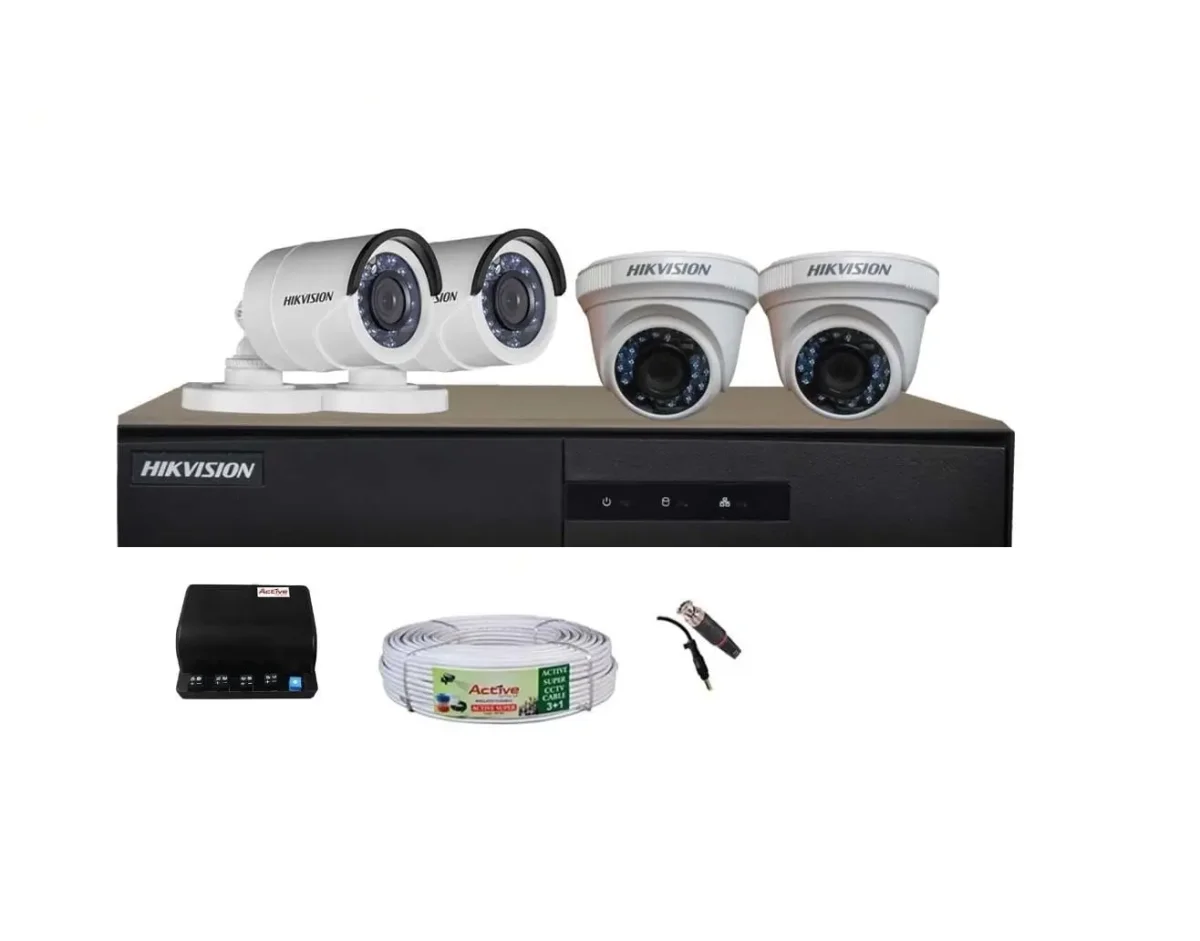 Kit vidéo surveillance 4 cameras et dvr Turbo HD Hikvision - ​Drones Professionnels & Grand Public | Boutique Muséericorde Française
