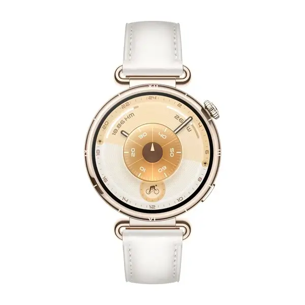 Montre connectée Huawei Watch GT6 – 41mm – 1,32″ – Jusqu’à 21 jours d’autonomie – BT -GPS – IP68 + IP69 (50m) – Android et IOS – bracelet en cuir blanc – KSU-B19 - Saldi Straordinari – Offerte Speciali Disponibili Adesso