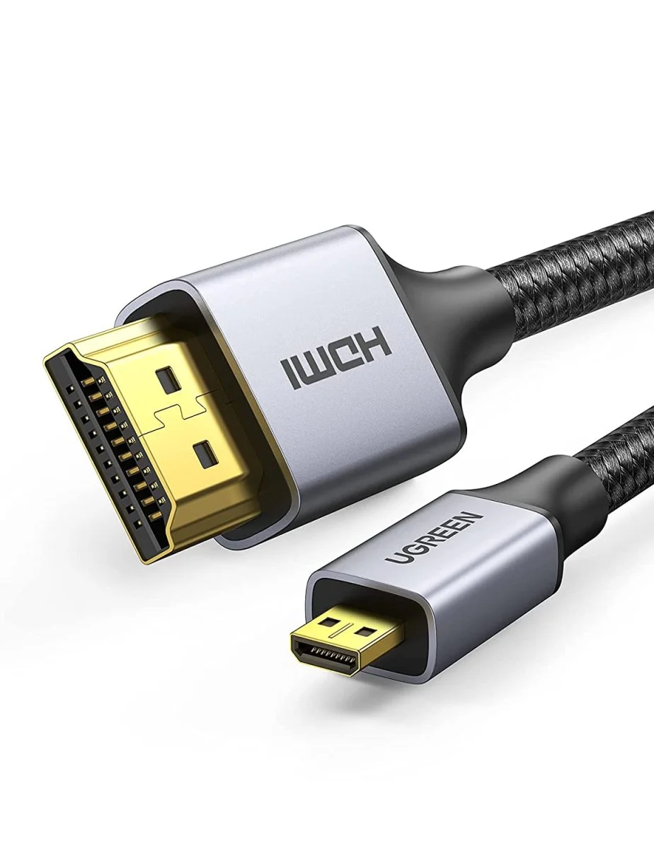 Câble Micro HDMI vers HDMI 4K 60Hz Câble Nylon Tressé (1M) – UGREEN - Organisation de la maison avec des solutions de rangement - {'count': 4, 'name': 'Pochette'}