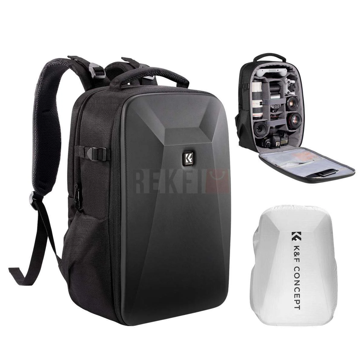 K&F Concept Sac à dos pour appareil photo avec coque rigide avec compartiment pour ordinateur portable de 15,6″ KF13.134 - Saldi Straordinari – Offerte Speciali Disponibili voyage Adesso