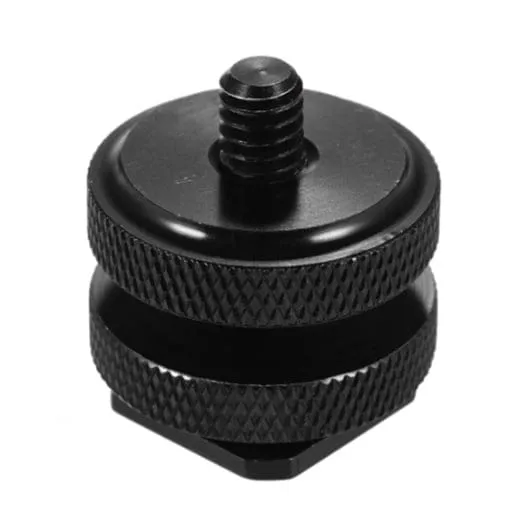 ADAPTATEUR DOUBLE ÉCROU HOT SHOE VIS 1/4'' - ​Drones Pure Professionnels & Grand Public | Boutique Française