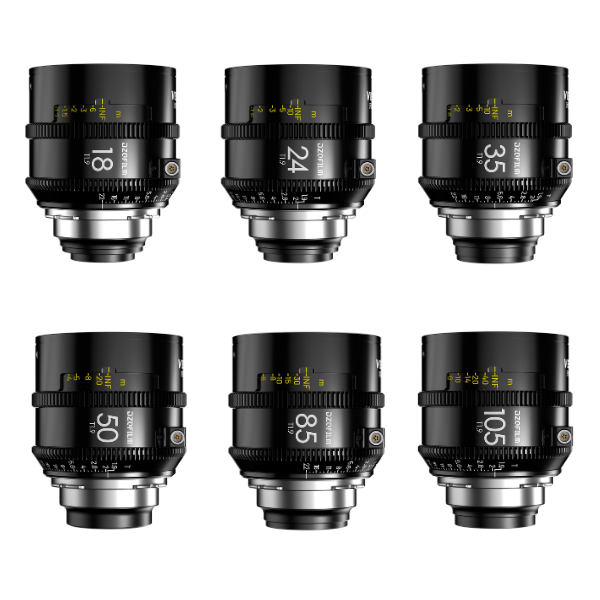 DZOFILM Set Vespid Prime II 18/24/35/50/85/105mm T1.9 PL (Métrique) – Kit Objectifs - Saldi Straordinari – Offerte Speciali Disponibili Adesso