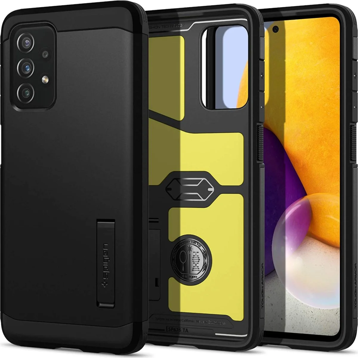 Coque protection Samsung Galaxy A72 Noir Spigen Tough Armor Organisation maison solutions rangement