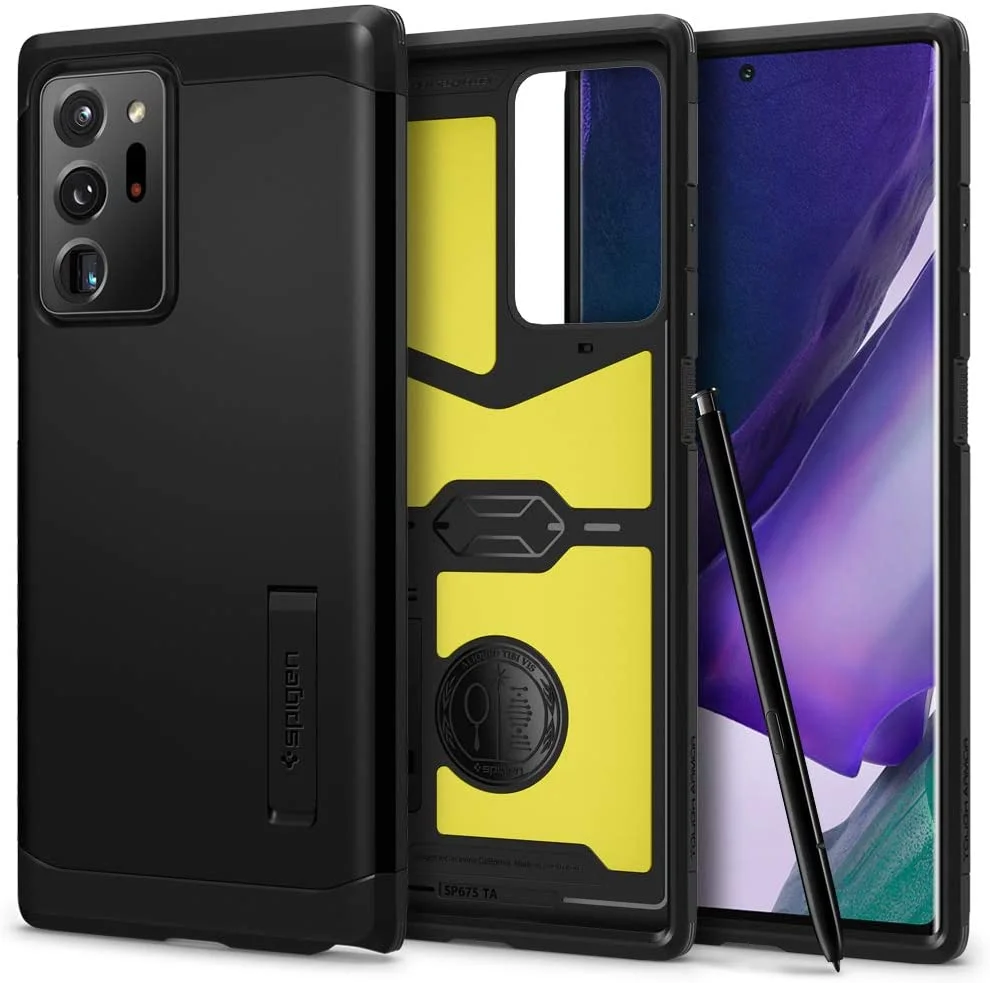 Coque compatible avec Samsung Galaxy Note 20 Ultra et Note 20 Ultra 5G – Noir – Spigen Tough Armor - Organisation de la maison avec des solutions de rangement - {'count': 5, 'name': 'Rangement'}