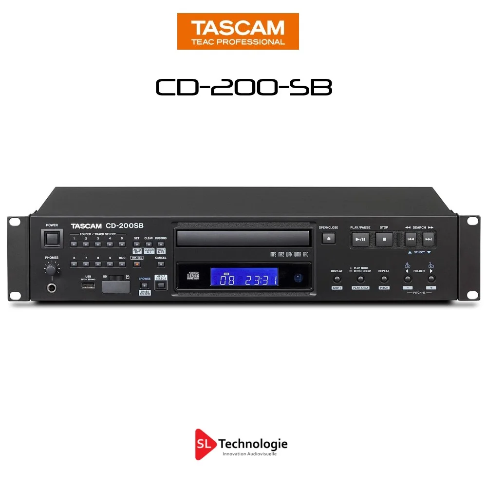 CD-200SB TASCAM Lecteur CD supports USB SD Saldi Straordinari Offerte Speciali Disponibili Adesso