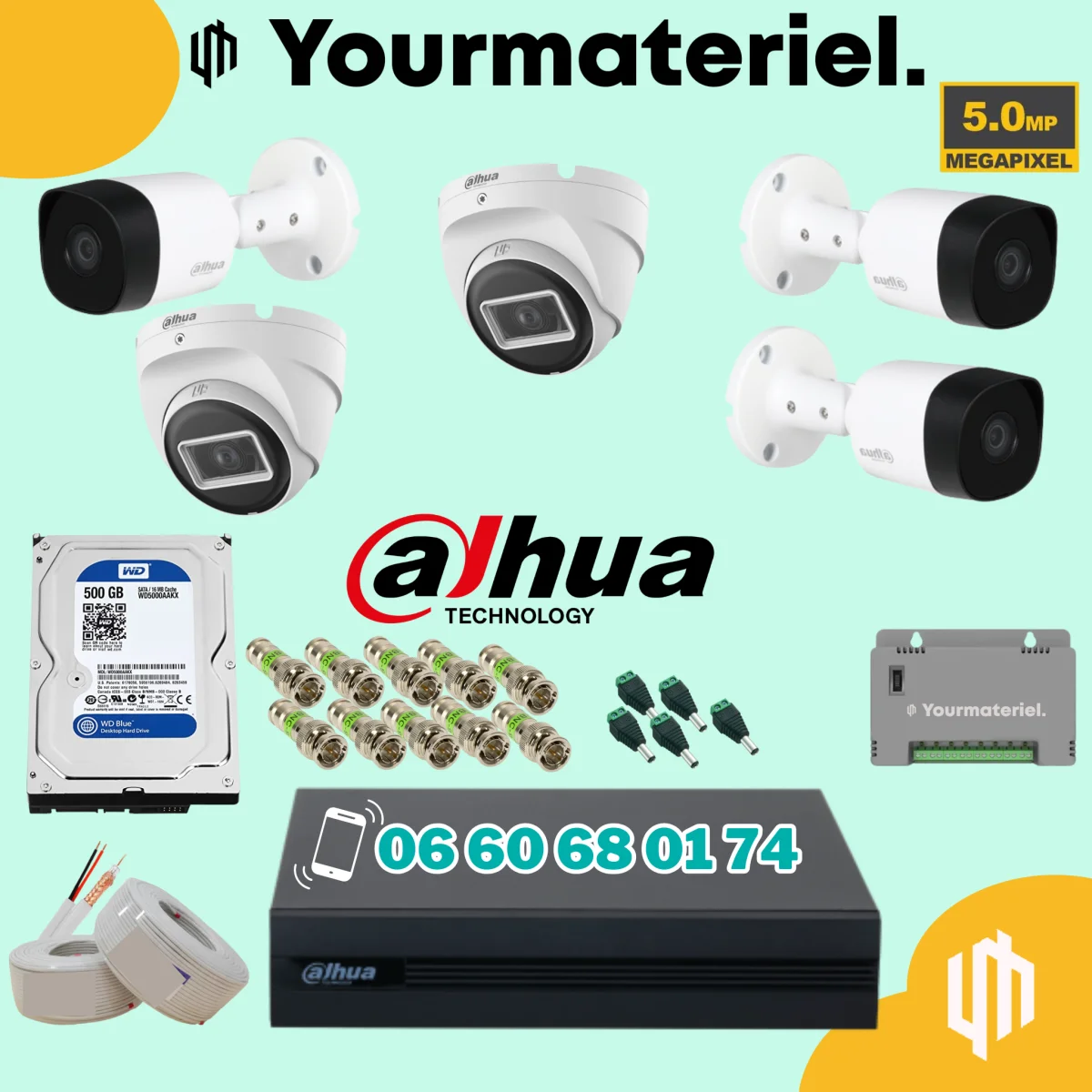 Pack dahua 5 caméras 5mp Promotion 2025 - Saldi Straordinari – Offerte Speciali Disponibili complet Adesso