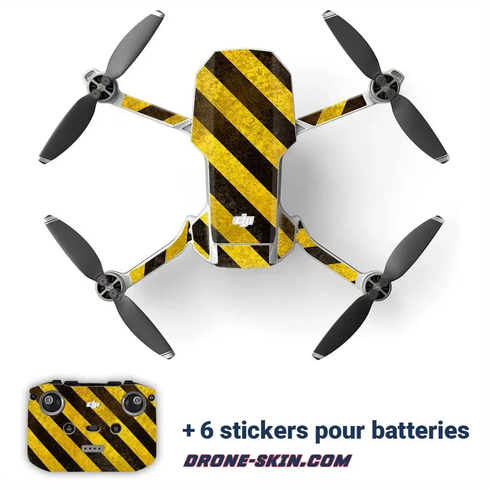 Sticker pour Drone DJI mini 1 et 2 Danger - ​Drones Professionnels & Grand Public | Wi Boutique Française