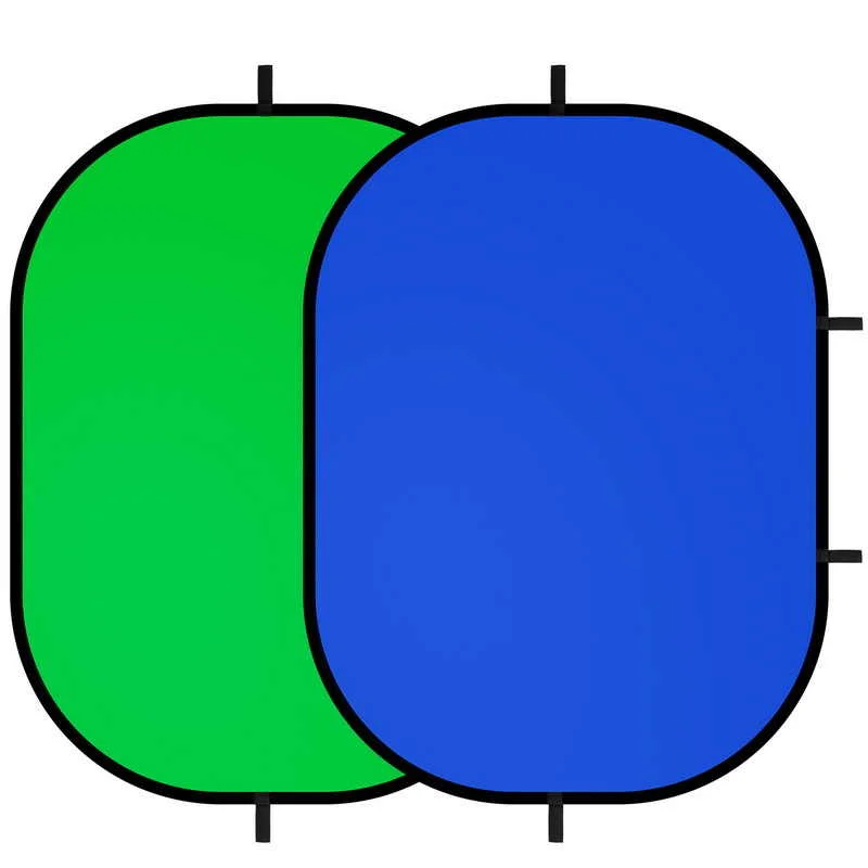Fond Pliable en Tissu Double Face Réversible Chromakey 2 en 1 Bleu et Vert 150 x 200cm - Saldi Straordinari – Offerte Speciali Disponibili Adesso - Fond vert