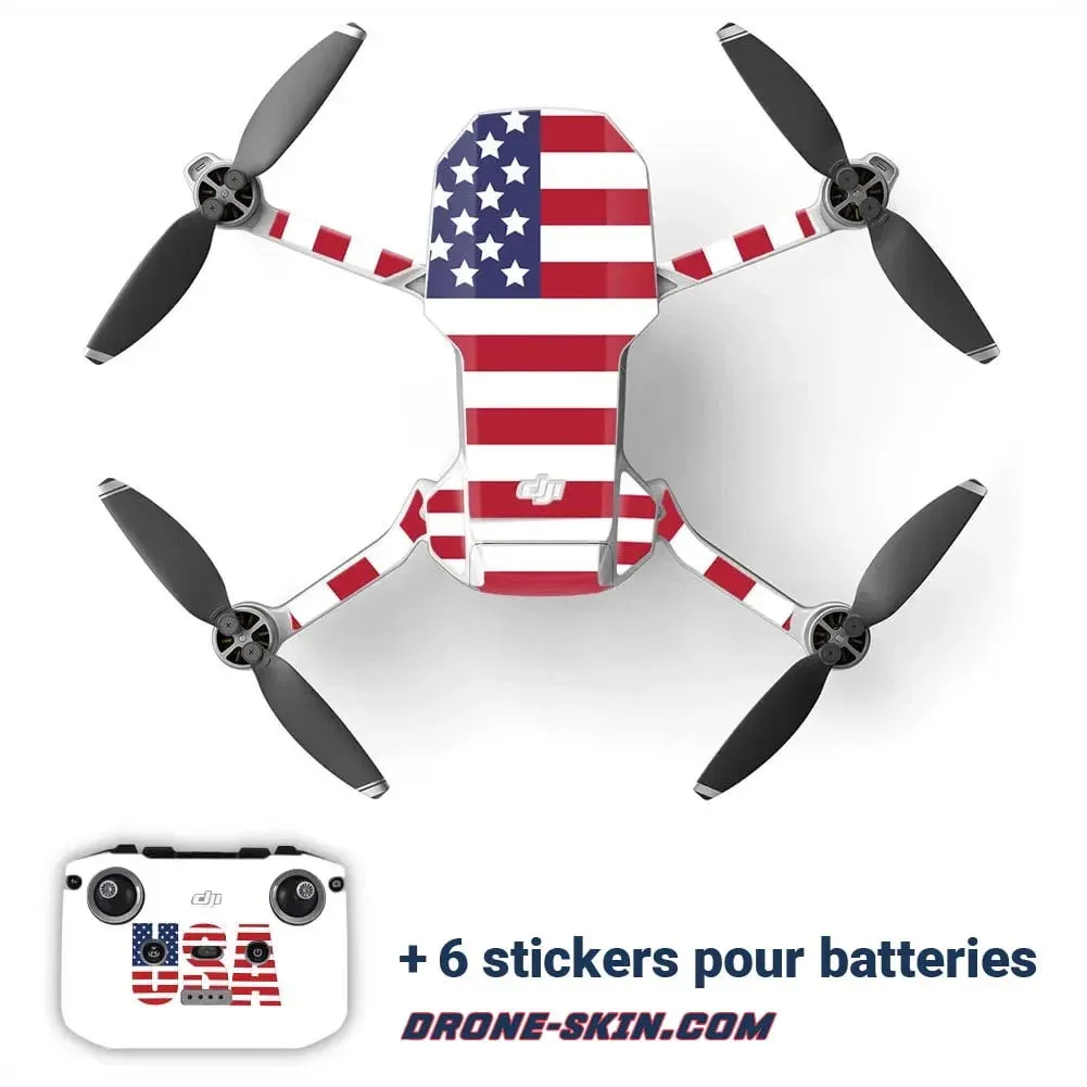 Sticker pour Drone DJI mini 1 et 2 United States - ​Drones Professionnels & Grand Public | Boutique Française​ Outplay MetaDrone 4K Dual-Camera RC Drone with Case & Bonus Battery –  Showcase