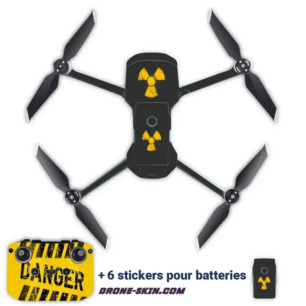 Sticker pour Drone DJI Mavic Air 2 Landed Danger Radiations - ​Drones Professionnels & Grand Public | Boutique Française
