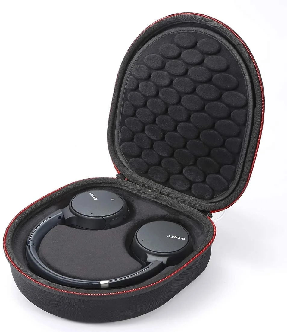 Étui Rigide pour Casque WH-CH700N à Annulation de Bruit sans Fil Sony, Sac de Transport – Noir(Doublure Noire) - Organisation de la maison avec des MP3 solutions de rangement