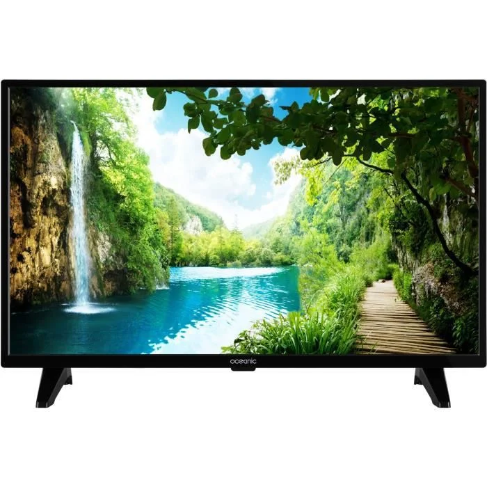 TV (télévision) LED HD 32 » (80cm) – 2xHDMI, 1xUSB – Noir - Édition Limitée – L’Art de la Table Française en Promotion ! Meuble TV brillance noir et blanc avec éclairage LED à couleur 180x30 |  Maisons du Monde