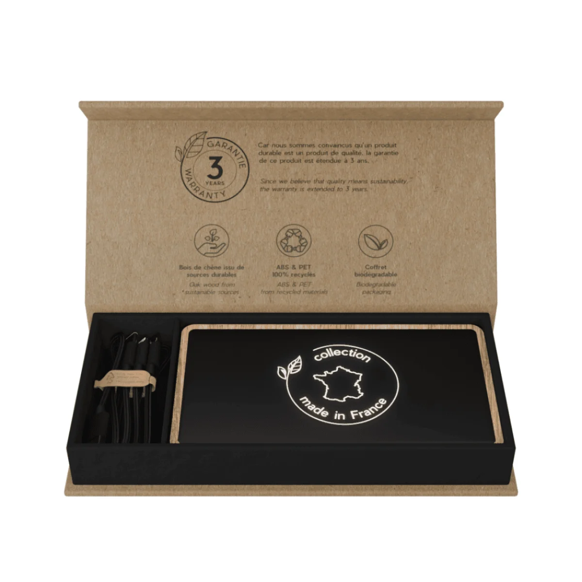 Batterie externe Made France logo lumineux mAh Vins Rouges Harmonieux Occasion