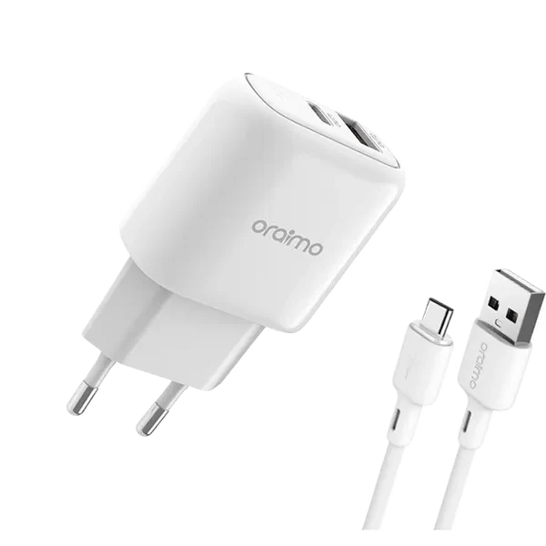 Chargeur USB Oraimo PowerCube 3 Pro OCW-E94D – 18 W, 2 Ports, Compatible iPhone & Android - ​Drones Chargeur Professionnels & Grand Public | Boutique Française