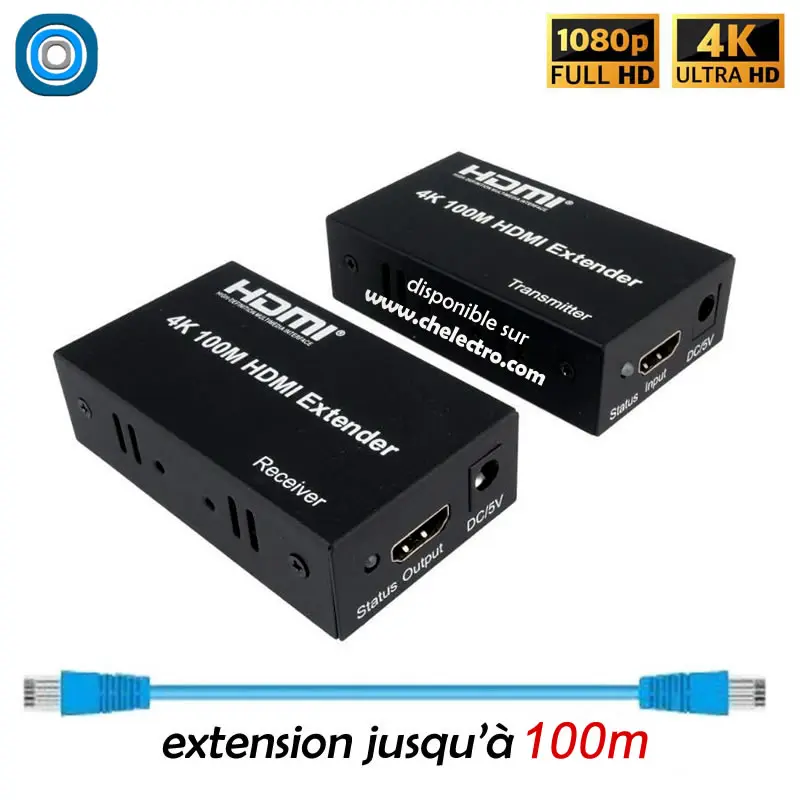 Extension HDMI / RJ45 | 100m - ​Drones Professionnels & Grand Public | Boutique Française​ AMP