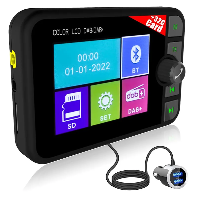 Nhopeew Car-Adapter DAB+ Bluetooth guide écran couleur 6.10 cm - ​Drones Professionnels & Grand Public | Boutique Française