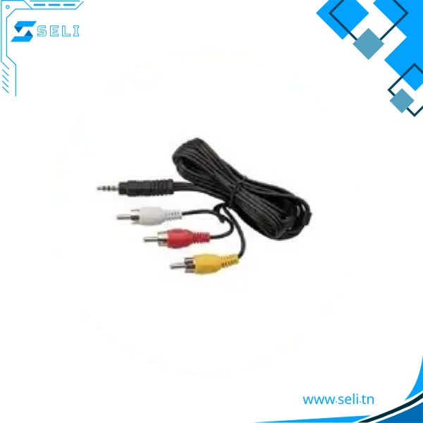 CORDON VIDEO 3RCA-JACK L=2M - Saldi Straordinari – Offerte Speciali Disponibili Adesso - câble cordon m