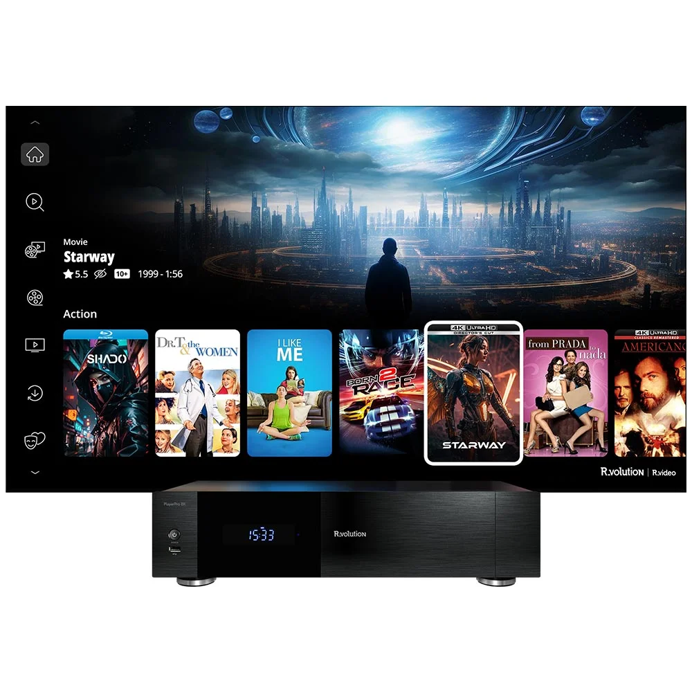 R_volution PlayerPro 8K Elite Media Player - ​Drones Professionnels & Grand Public | Boutique Française​ Cinematic