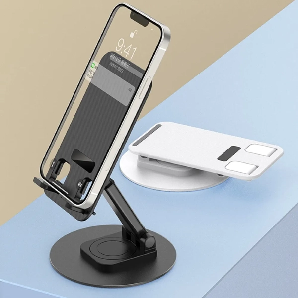 Support de Téléphone Portable de Bureau - Saldi Straordinari – Offerte Speciali Disponibili Adesso Support Ergonomique de bureau pour smartphone Aluminium Noir