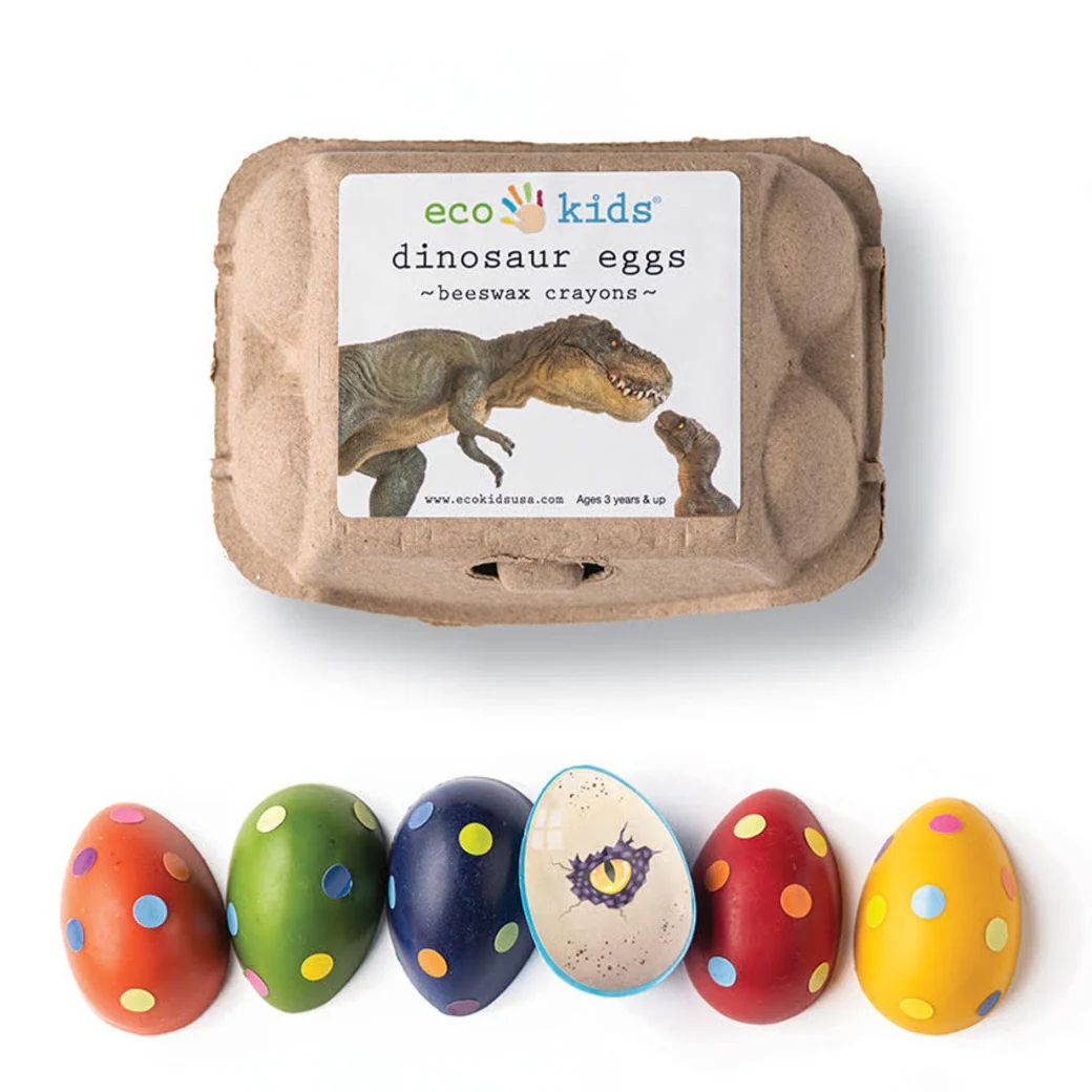 Eco-Kids - Crayons de Cire - Oeufs de Dinosaures||Eco-Kids - Beewax Crayons - gloss Dinosaur Eggs - Boutique Bébé en Ligne : Soins, Jouets et Articles Maison