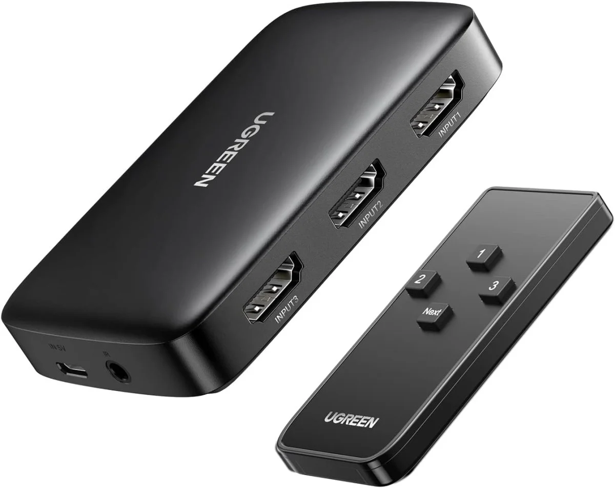 Commutateur(Switch) HDMI 4K 30Hz, 3 entrées 1 sortie 1080P 60Hz 3D avec télécommande IR – Ugreen - Organisation de la maison avec des solutions de rangement UGREEN Switch HDMI KVM 8K 60Hz 4K 240Hz 4 Entrées 1 Sortie | Commutateur  KVM Switch