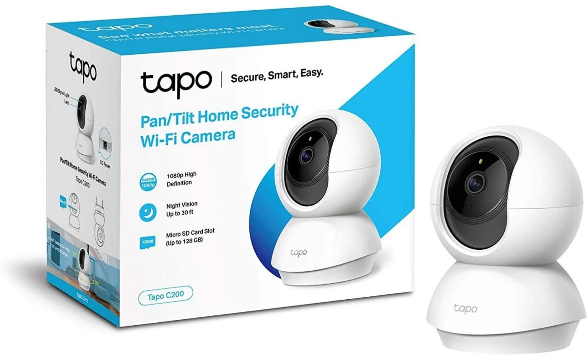 TP-Link Caméra Surveillance WiFi (Tapo C200), camera ip 1080P avec Vision Nocturne Détection de Mouvement, Caméra Bébé avec Audio Bidirectionnel Pan/Tilt - Organisation de la maison avec des solutions de rangement - {'count': 9, 'name': 'WiFi'}