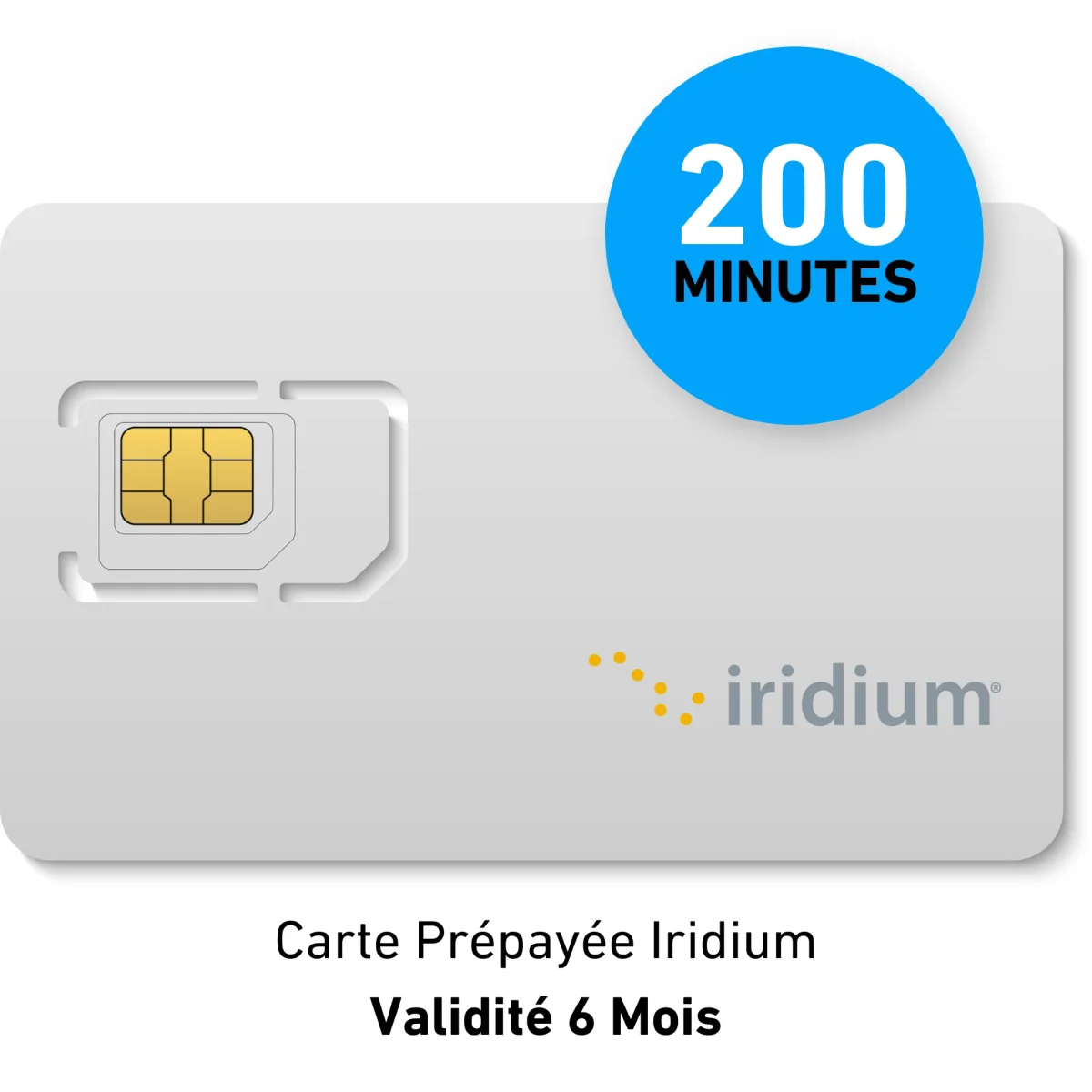 Carte Prépayée IRIDIUM - 200 min - usage 6 MOIS - Accessoires Outdoor pour Plus de Liberté de Mouvement