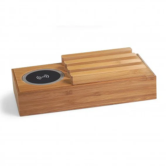 Station chargement USB induction bambou publicitaire Vins Rouges Harmonieux Occasion