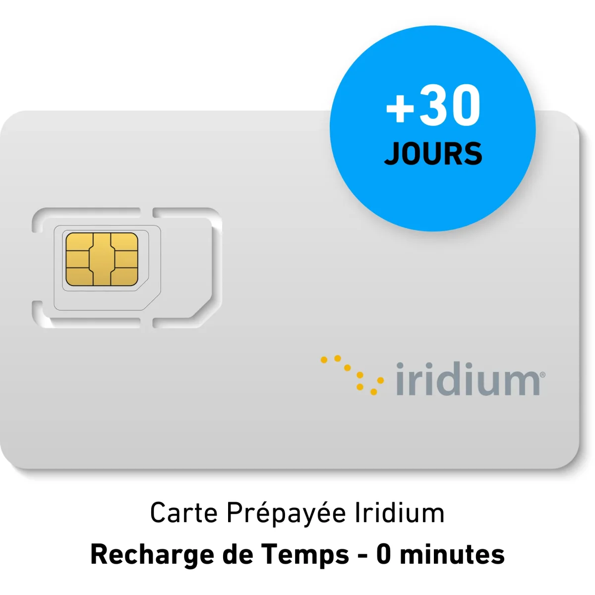 Recharge de temps 30 jours pour Carte Prépayée ACTIVE IRIDIUM - 0 Min - Accessoires Outdoor pour Plus de Liberté de Mouvement - {'count': 1, 'name': 'tarifaire'}