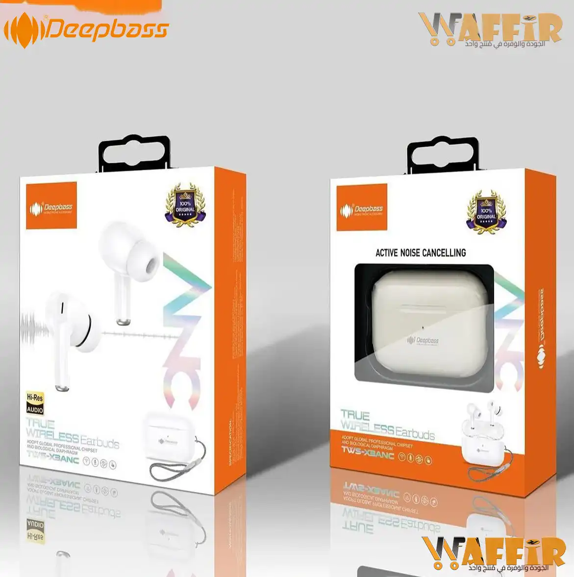 Deepbass TWS X3 ANC True Wireless Earbuds Active Noise Cancelling Active Annulation du bruit - Saldi Straordinari – Offerte Speciali Disponibili Adesso - écouteurs tws anc annulation bruit