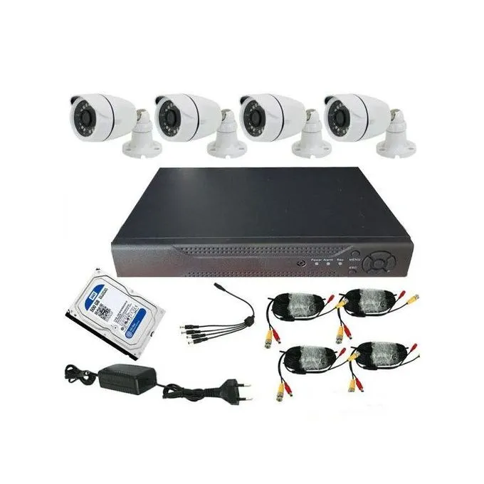 Kit Complet De Vidéosurveillance – 4 Caméras IP De 5.0MP Complète De Portée 60 M – Vision à Distance Sur Smartphone – Visibilité Claire De Jour Comme De Nuit – Blanc/Noir - ​Boulangerie-Pâtisserie | Pain au Levain & Viennoiseries