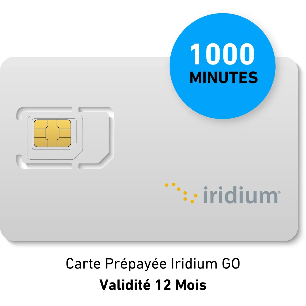 Carte SIM IRIDIUM GO Prépayée - physiologique 1000 min DATA - 12 MOIS - Accessoires Outdoor pour Plus de Liberté de Mouvement