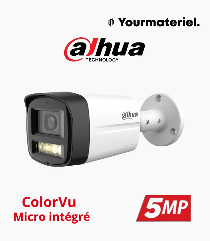 Camera DAHUA 5mp Smart light plus étanche couleur audio HAC-HFW1500TLMP-IL-A - Saldi Straordinari – Offerte Speciali Disponibili Adesso - guirlande lumineuse solaire étanche couleur a