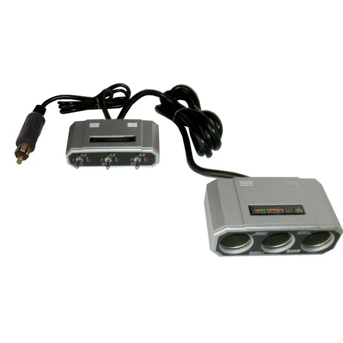Triple prise allume-cigare 12/24V + 3 interrupteurs avec prise Din - Accessoires Outdoor pour Kit Plus de Liberté de Mouvement