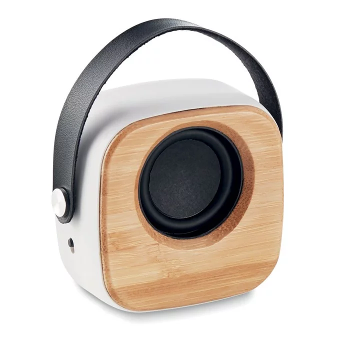 Enceinte bluetooth en bambou – OHIO SOUND - Saldi Straordinari – Offerte Speciali Disponibili Adesso Enceinte Bluetooth en bamboo torréfié (le Bamwood) a un aspect unique