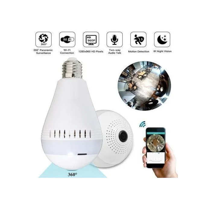 Mini Caméra De Sécurité Ip 360 Degrés Caché 960P / Wifi Lampe Hygiène D’Ampoule Sans Fil - ​Boulangerie-Pâtisserie | Pain au Levain & Viennoiseries
