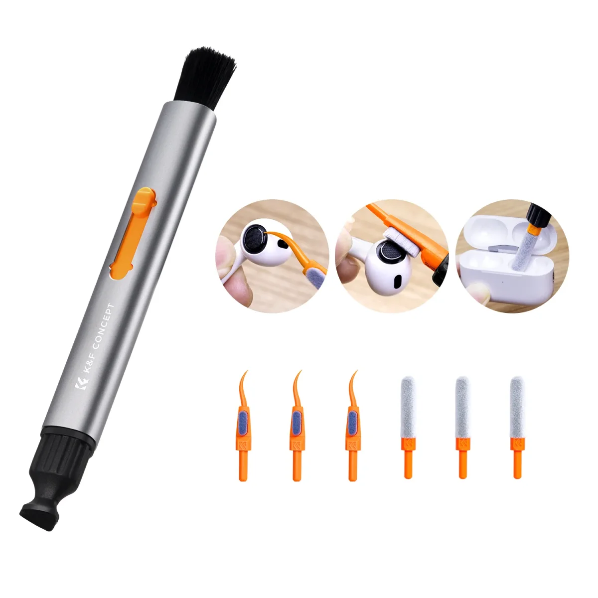 K&F Concept Kit de nettoyage d’appareil photo 7 en 1 avec stylo de nettoyage remplaçable 3 éponges de flocage 3 décapants - Saldi Straordinari – Offerte Speciali Disponibili Adesso - {'count': 12, 'name': 'Nettoyage'}