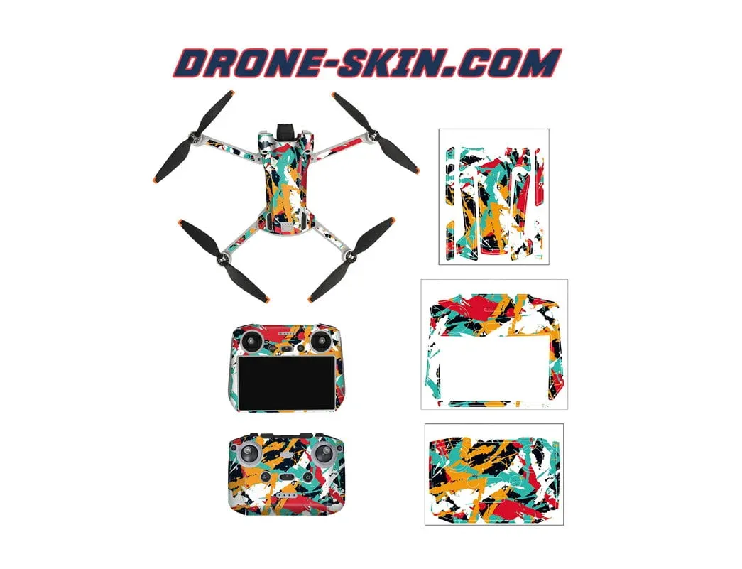 Sticker pour Drone DJI Mini 3 Pro Urban Tags - ​Drones Professionnels Bumper & Grand Public | Boutique Française
