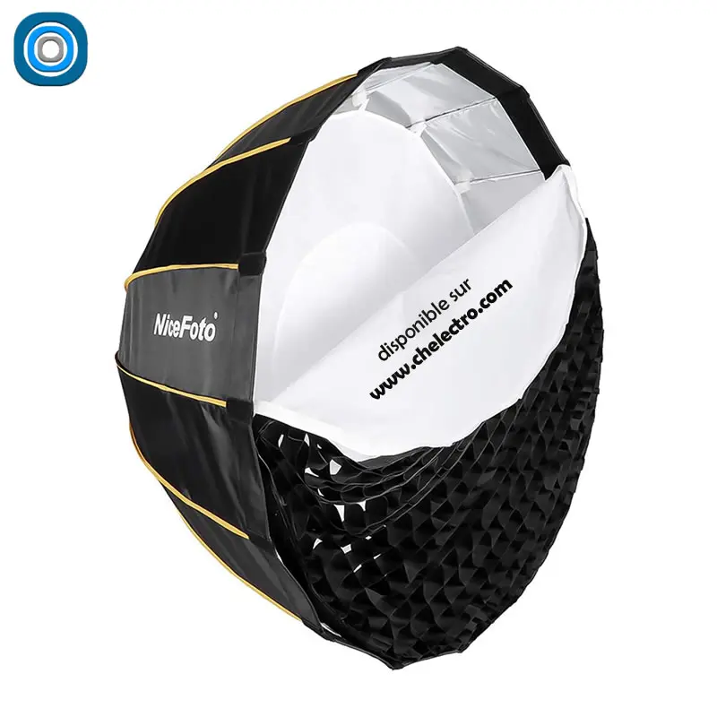 Softbox parabolique NiceFoto LED 120cm - ​Drones Professionnels & Grand Public | Panels Boutique Française
