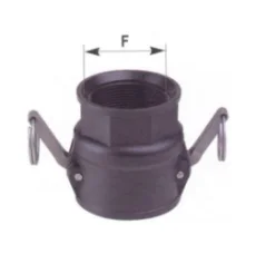 1/2 Raccord Femelle 3″ blocage Camlock / Filetage Femelle 2″1/2 - Saldi Straordinari – Offerte Speciali Disponibili Adesso - Écrou