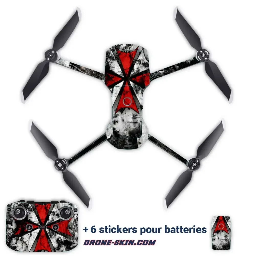 Sticker Drone DJI Mavic Air Red Cross ​Drones Professionnels Grand Public Boutique Française