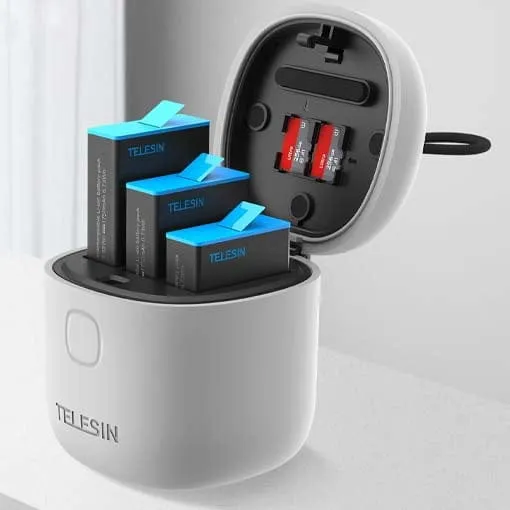 TRIPLE CHARGEUR TELESIN ALLIN BOX POUR GOPRO HERO 9 et 10 - ​Drones Professionnels & Grand Public | NOw Boutique Française