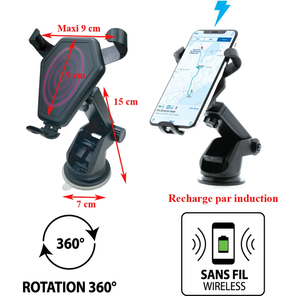 Support et chargeur sans fil à induction pour smartphone 12V 24V - Accessoires Outdoor pour Plus de Liberté de Mouvement - belkin support chargeur fil induction 24v - liberté mouvement